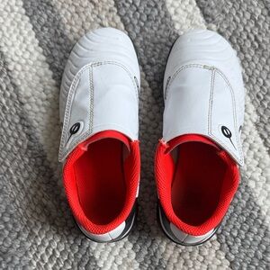 Nike Kids White and Red Soccer Cleats